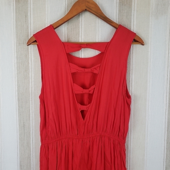 Molly Bracken Sleeveless Maxi Dress Red Size Medium - Picture 7 of 11